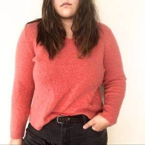 Land Bryant plus size lambswool orange sweater